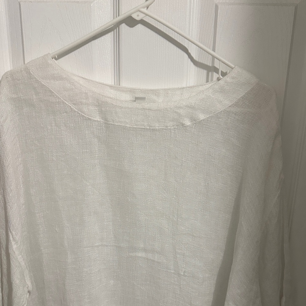 J. Jill pure Jill linen blouse white linen blouse Dolman sleeve small